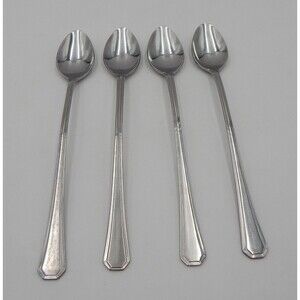 Supreme Cutlery by Towle Chestnut Hill Iced Tea Spoon Stainless Japan Lot of 4 C
